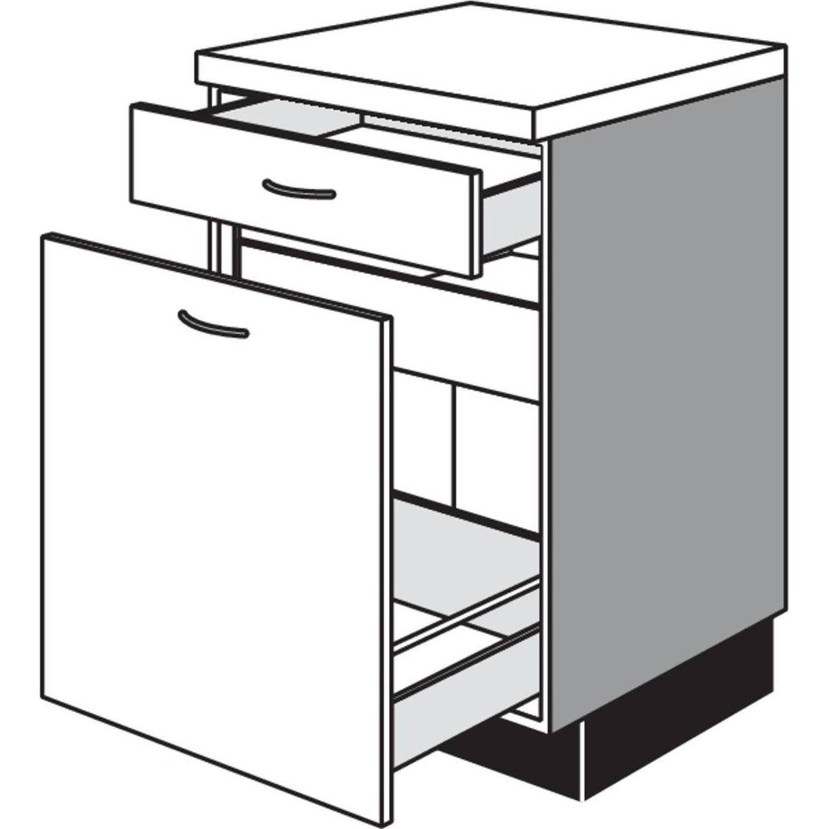 pino Unterschrank mit Innenschubkasten USA30IS
