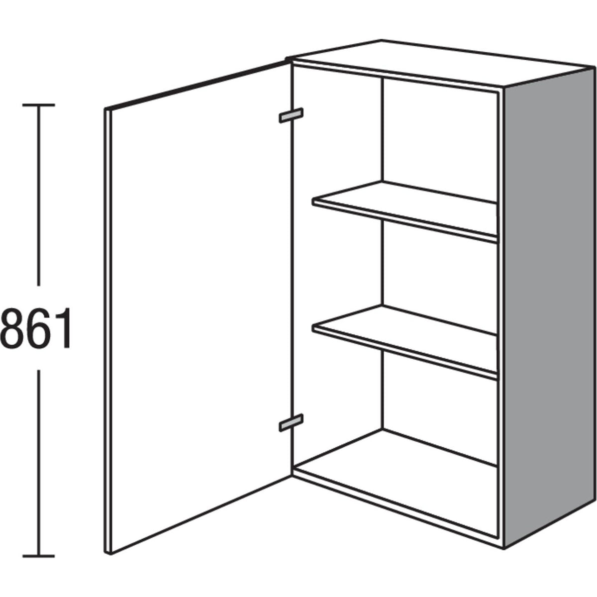 pino Vitrinen-Haengeschrank mit Moebeltuer VH4587