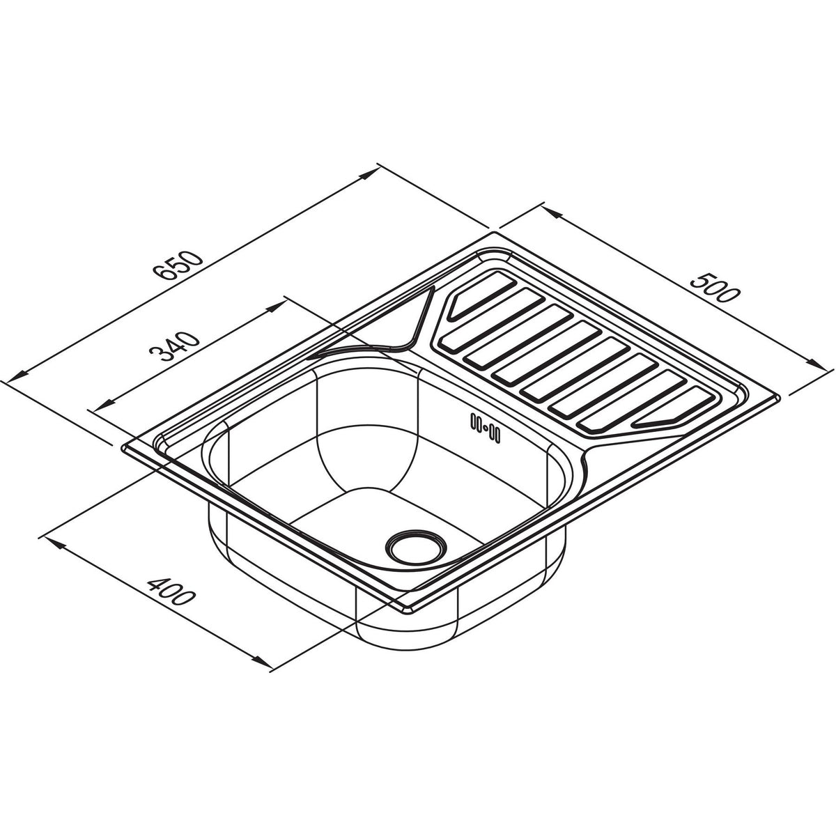 RODI- Einbauspuele Okio Line 65- Edelstahl 87189 87189