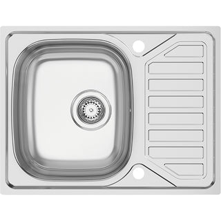 RODI: Built-in sink Okio Line 65, pop-up waste set, stainless steel, flush-mount 87184 64 cm