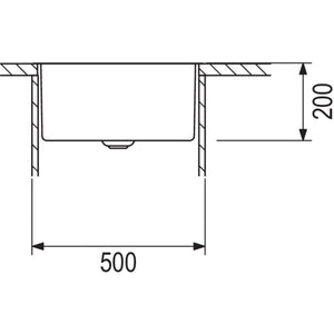 RODI- Einbauspuele Una 40 N- Edelstahl- flaechenbuendiger Einbau moeglich Edelstahl 87240 87240