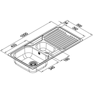 TEKA- Einbauspuele Princess 60- Edelstahl 87514 87514