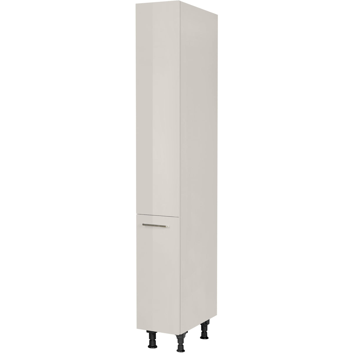 nobilia Apothekerschrank HDA30 1 30 cm Hell Grau Seiden grau Hoch Glanz 455 Flash 648