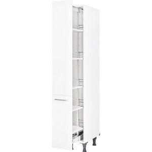nobilia Apothekerschrank HDA30 Hochschrank Küchenschrank 30cm in Alpinweiß mit Soft-Close