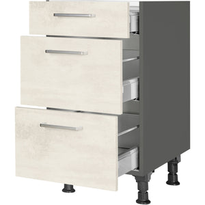 nobilia Auszugschrank UA45 45 cm Weiss Beton Grau Beige 891 Riva 371