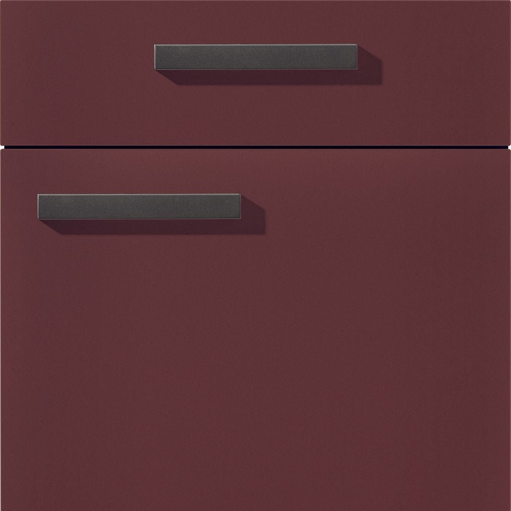 nobilia Küchen Frontüren Muster, Frontmuster - 945 Easytouch Lacklaminat Rostrot ultramatt 963 Möbelfront
