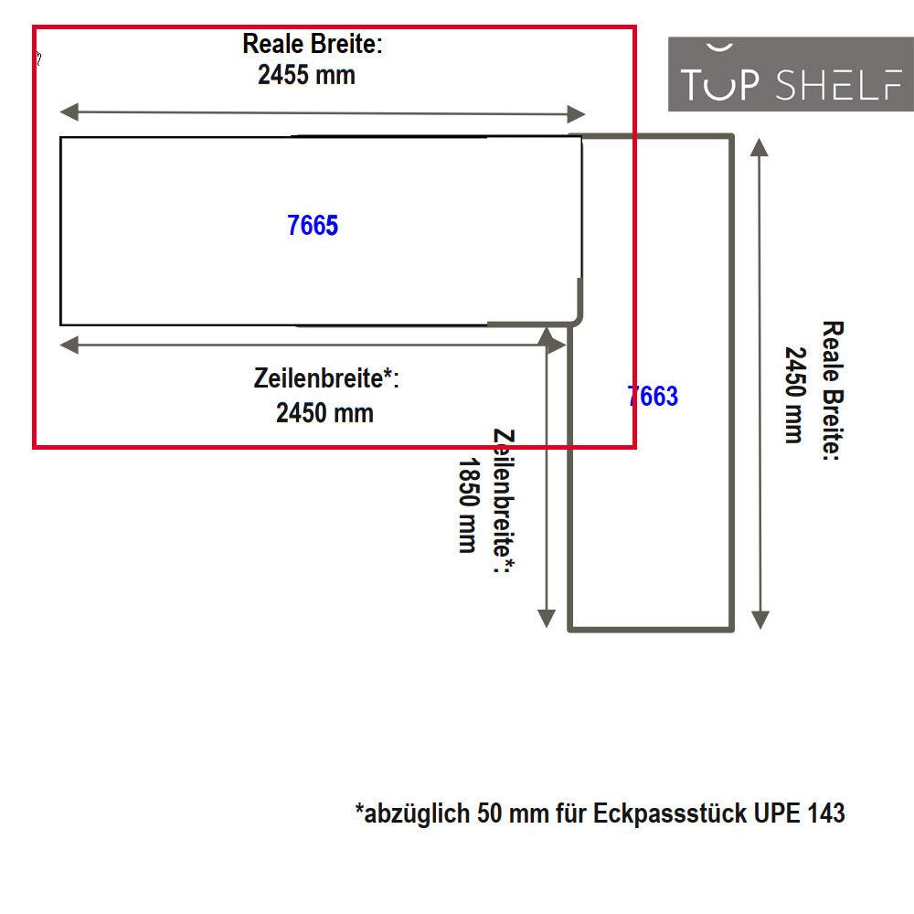 nobilia Eck-Arbeitsplatte APEW246-60 2455cm nobilia elements L-Küche Arbeitsplatte Konfigurieren