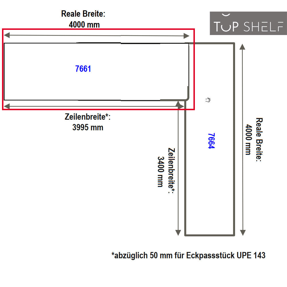 nobilia Eck-Arbeitsplatte APEW400-60 400cm nobilia elements L-Küche Arbeitsplatte Konfigurieren