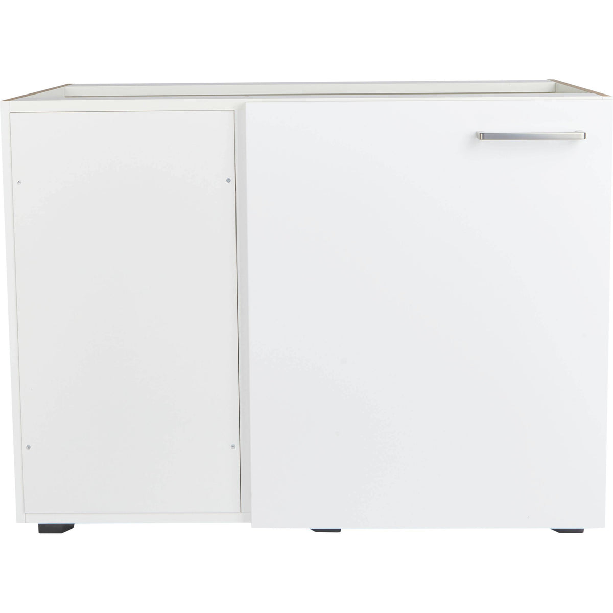 nobilia Eckschrank 1 Tür UEDF100 Küchen-Eckunterschrank weiß 100cm Linksanschalg