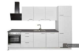 nobilia fitted kitchen Nuremberg 300 cm fully configurable without electrical appliances buy online - 354 Concrete Slate Gray / Without Electrical Appliances & Accessories / no