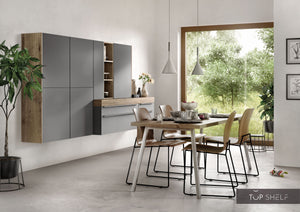 nobilia Esszimmer Speisezimmer Komplett Set 300 cm Touch 334 Schiefergrau supermatt