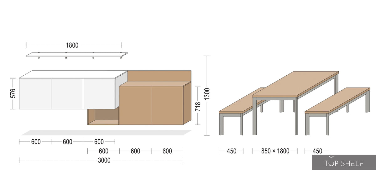 nobilia Esszimmer Speisezimmer Komplett Set 300 cm Touch 338 Seidengrau supermatt