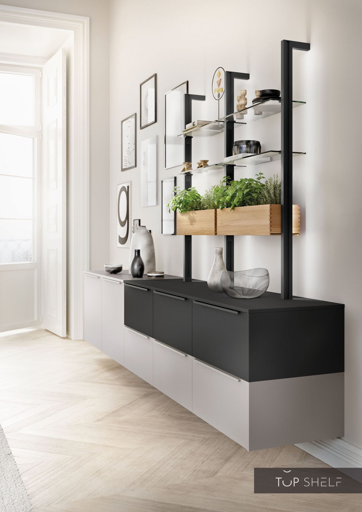 nobilia Esszimmer Speisezimmer Komplett Set 303 cm Touch 341 Steingrau supermatt