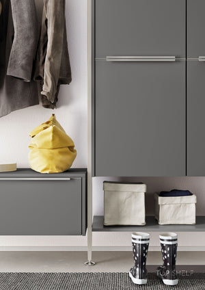 nobilia Garderobe Set Flurgarderobe 139 cm Touch 334 Schiefergrau supermatt