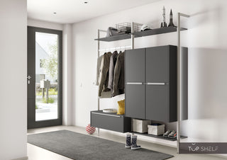 nobilia Garderobe Set Flurgarderobe 139 cm Touch 334 Schiefergrau supermatt - --- / Touch 334 Schiefergrau supermatt / ohne Zubehör