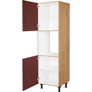 nobilia Geräte Umbau Backofen GO 1 60 cm Dunkel Rot Rostrot Ultra Matt 963 Easytouch 945