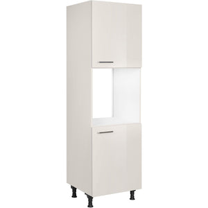 nobilia Geräte Umbau Backofen GO 1 60 cm Hell Grau Seiden grau Hoch Glanz 455 Flash 648