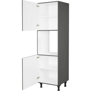 nobilia Geräte Umbau Backofen GO 1 60 cm Schiefergrau Dunkel Anthrazit Hoch glanz 453 Flash 648