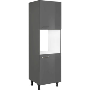 nobilia Geräte Umbau Backofen GO 1 60 cm Schiefergrau Dunkel Anthrazit Hoch glanz 453 Flash 648