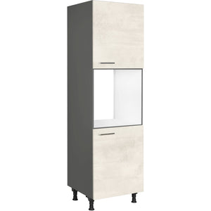 nobilia Geräte Umbau Backofen GO 1 60 cm Weiss Beton Grau Beige 891 Riva 371