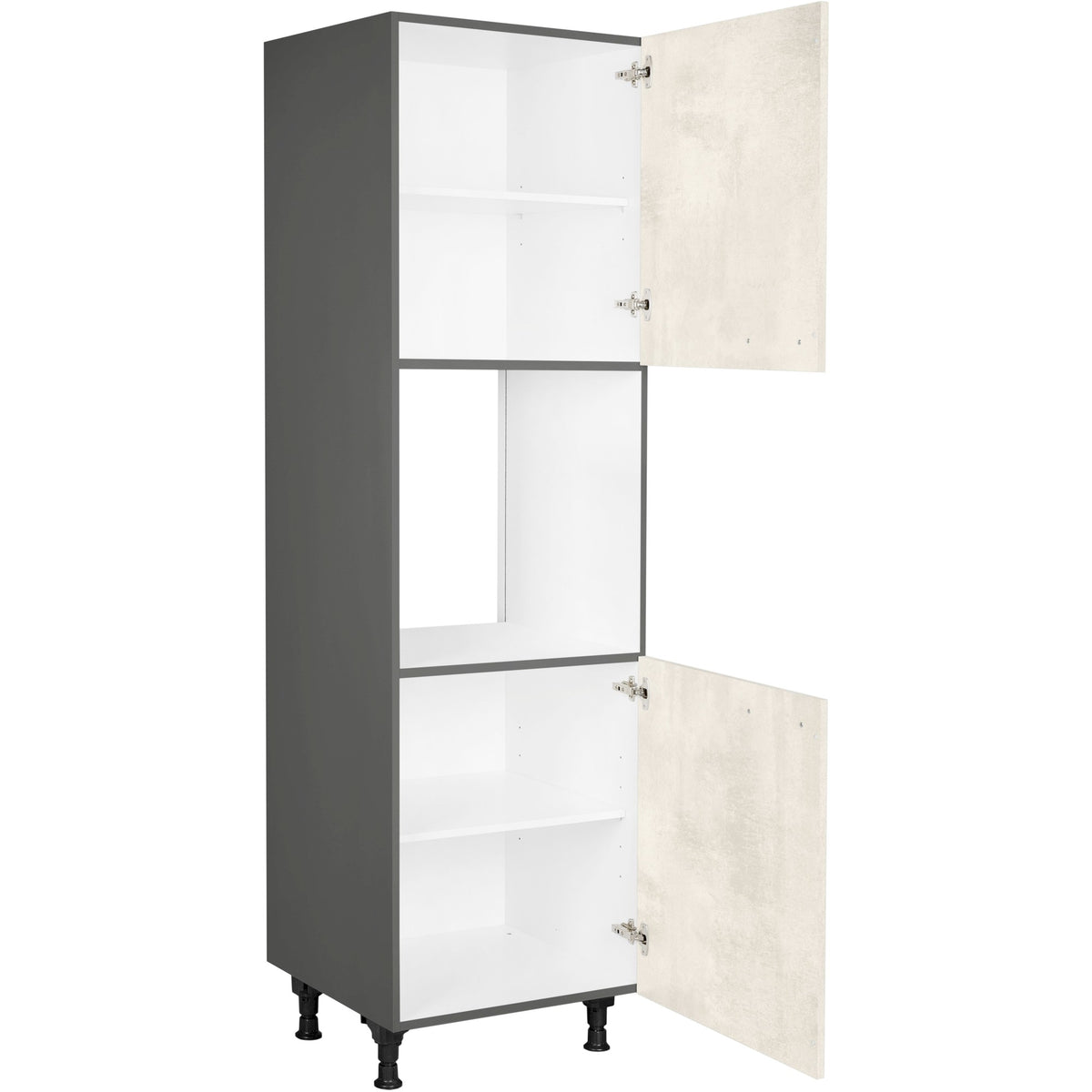 nobilia Geräte Umbau Backofen GO 1 60 cm Weiss Beton Grau Beige 891 Riva 371