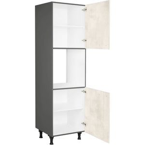 nobilia Geräte Umbau Backofen GO 1 60 cm Weiss Beton Grau Beige 891 Riva 371
