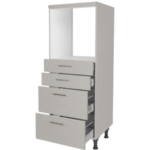 nobilia Geräte Umbau Backofen GO2S2A 60 cm Hellgrau Stein grau super matt 341 Touch 317