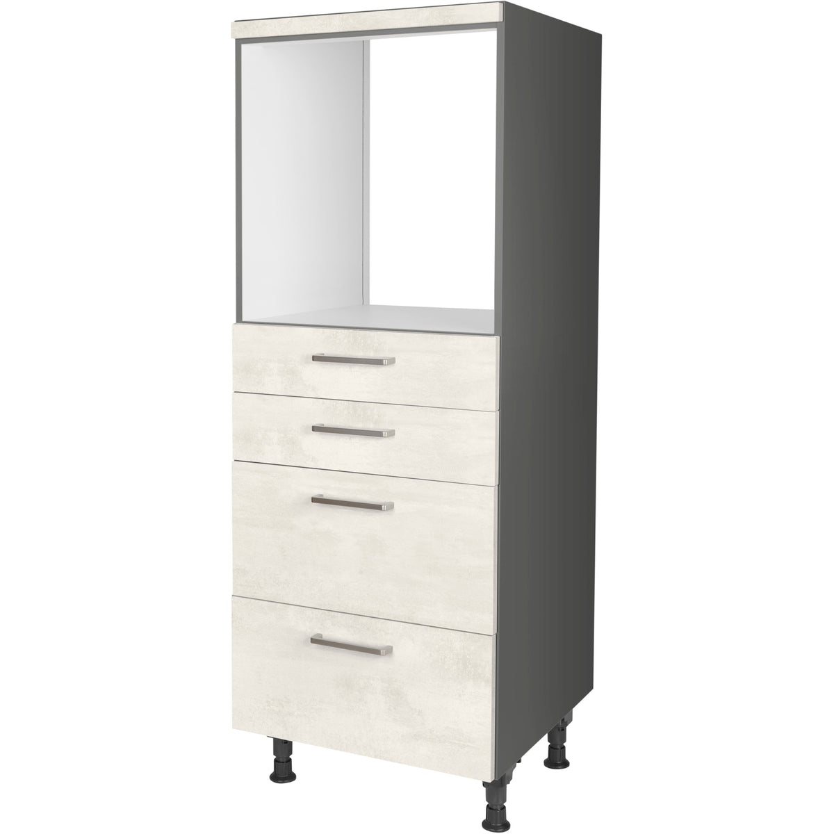 nobilia Geräte Umbau Backofen GO2S2A 60 cm Weiss Beton Grau Beige 891 Riva 371