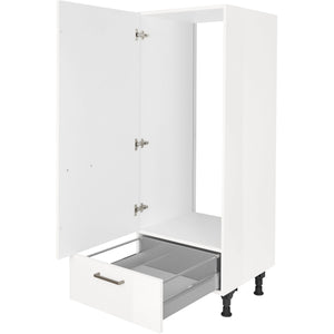 nobilia Geräte Umbau Kühlautomat G123S 60 cm Alpin Weiss Hoch Glanz 503 Flash 648