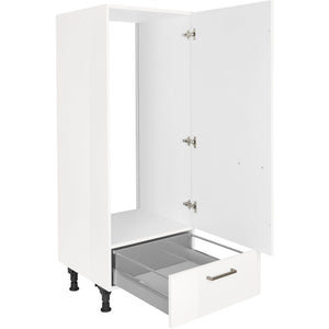 nobilia Geräte Umbau Kühlautomat G123S 60 cm Alpin Weiss Hoch Glanz 503 Flash 648