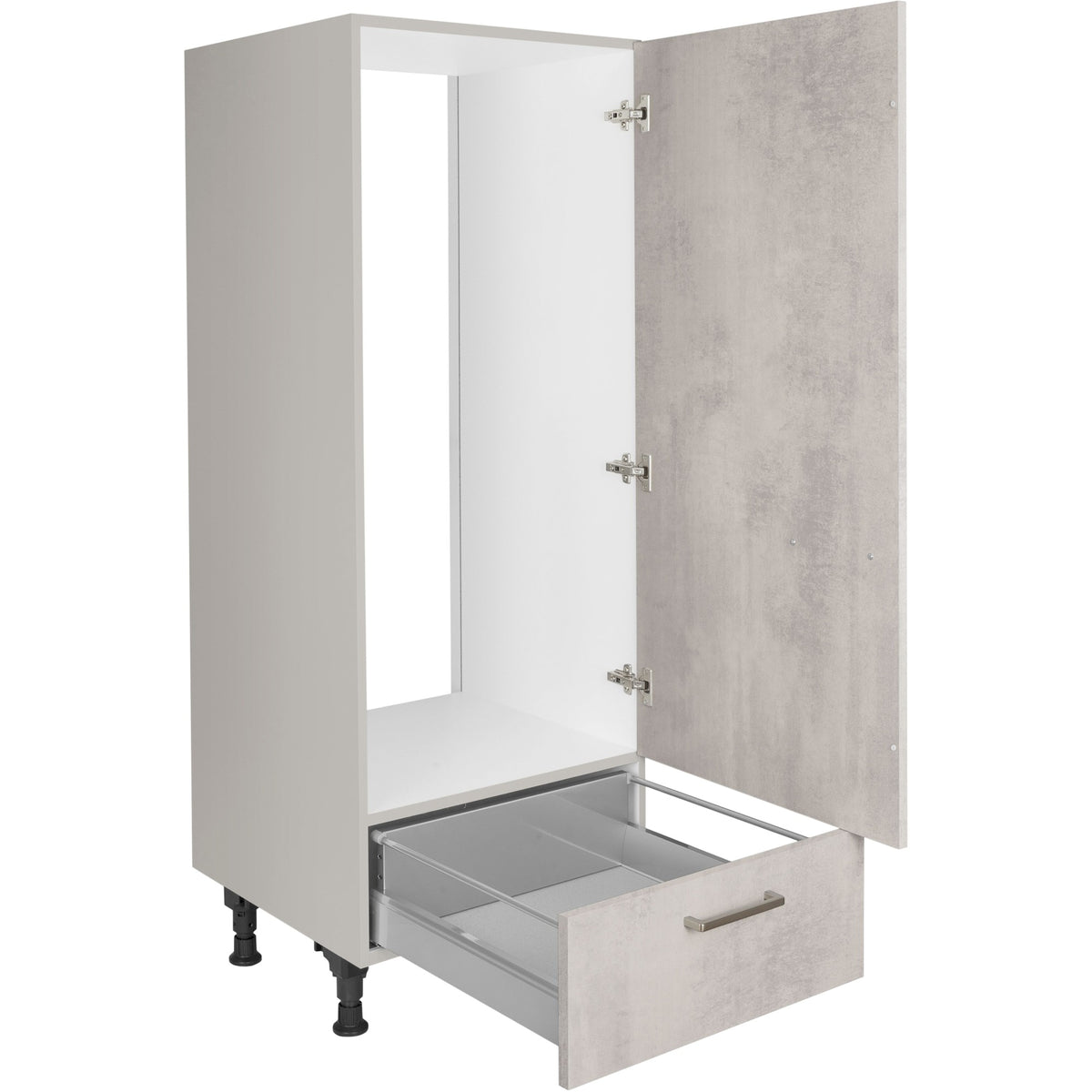 nobilia Geräte Umbau Kühlautomat G123S 60 cm Beton Grau Hellgrau Anthrazit 892 Riva 371