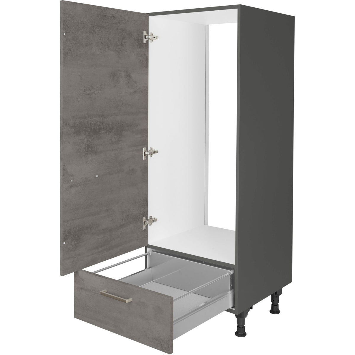 nobilia Geräte Umbau Kühlautomat G123S 60 cm Beton Schiefergrau Dunkel Anthrazit 889 Riva 371