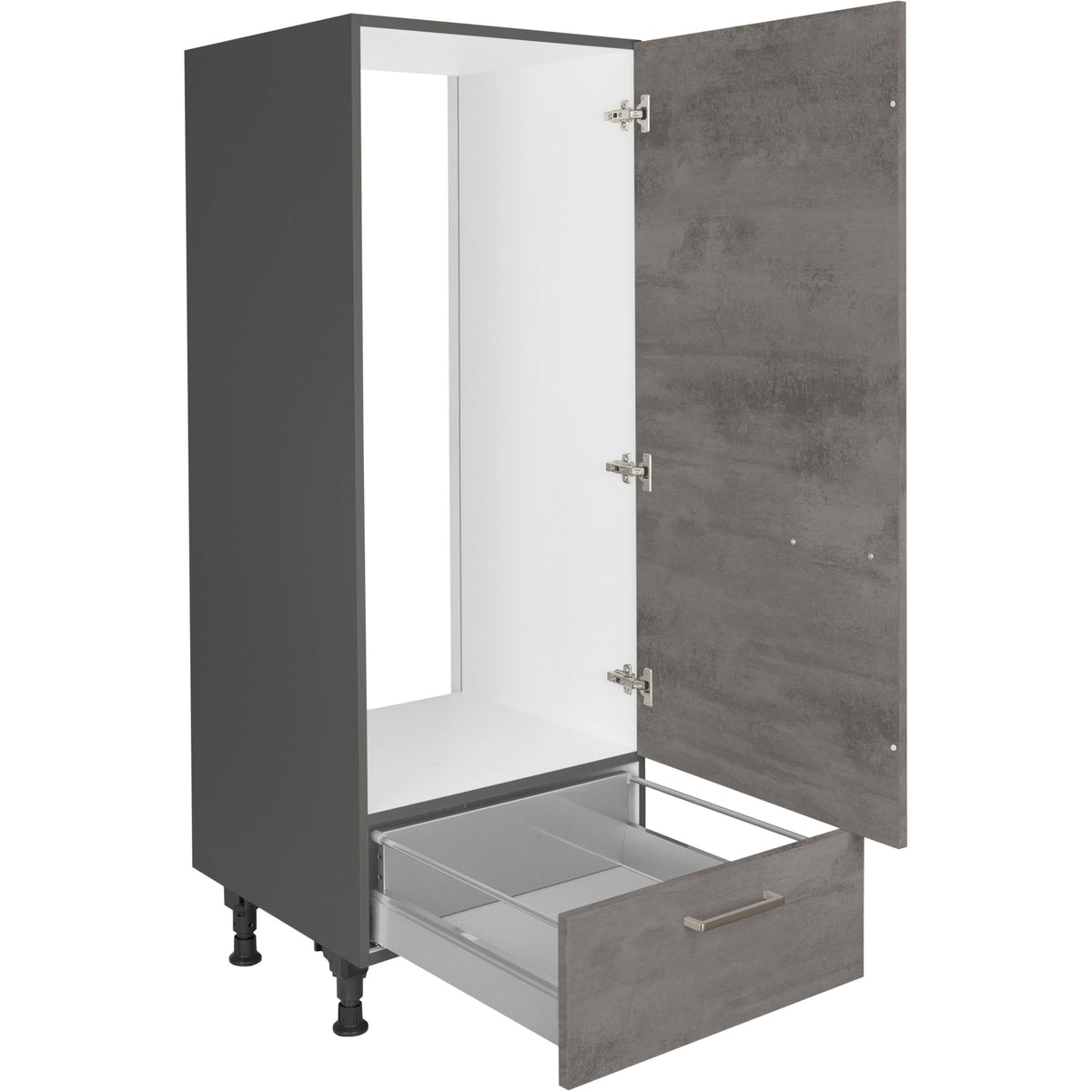 nobilia Geräte Umbau Kühlautomat G123S 60 cm Beton Schiefergrau Dunkel Anthrazit 889 Riva 371