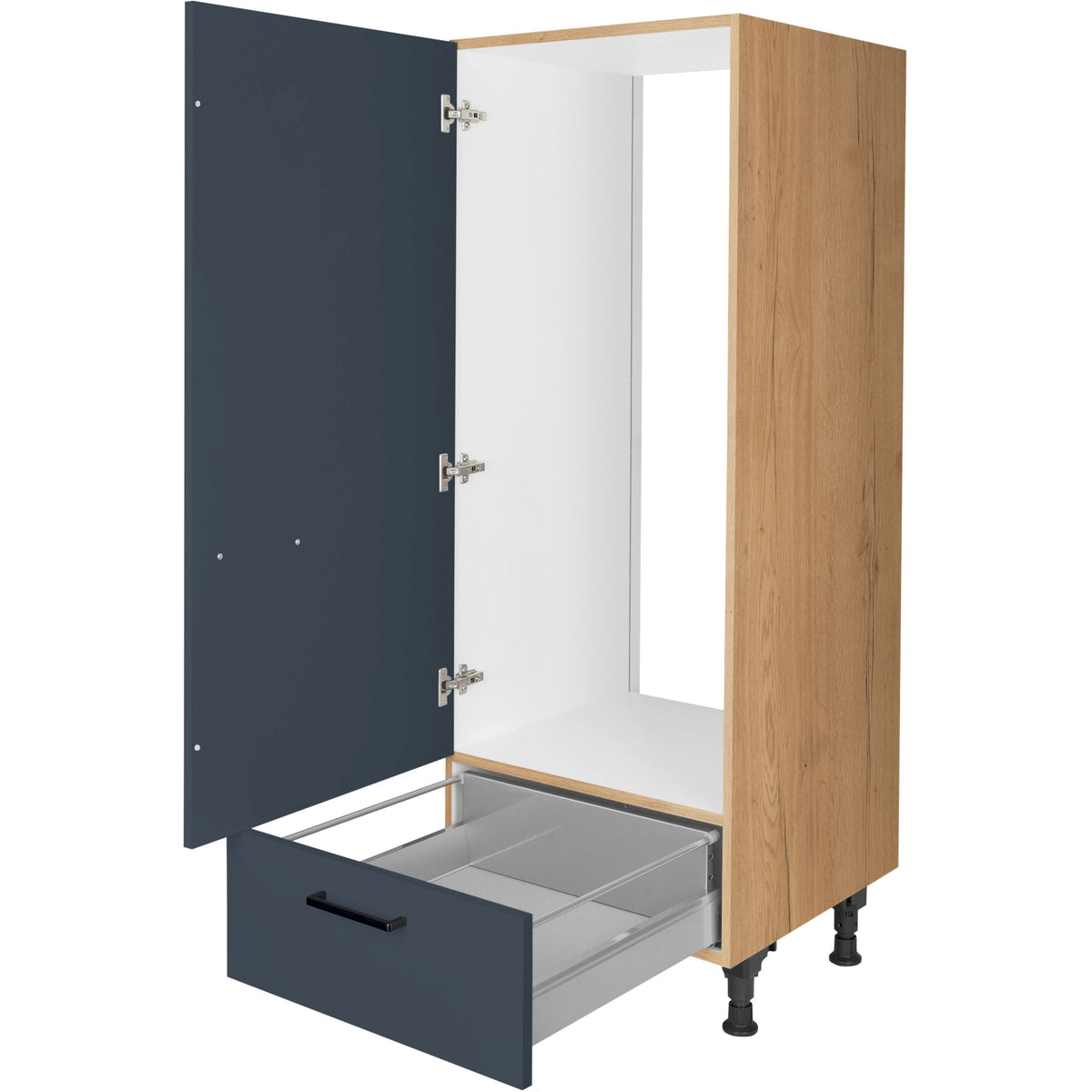 nobilia Geräte Umbau Kühlautomat G123S 60 cm Dunkel Blau Fjordblau Ultra Matt 966 Easytouch 945
