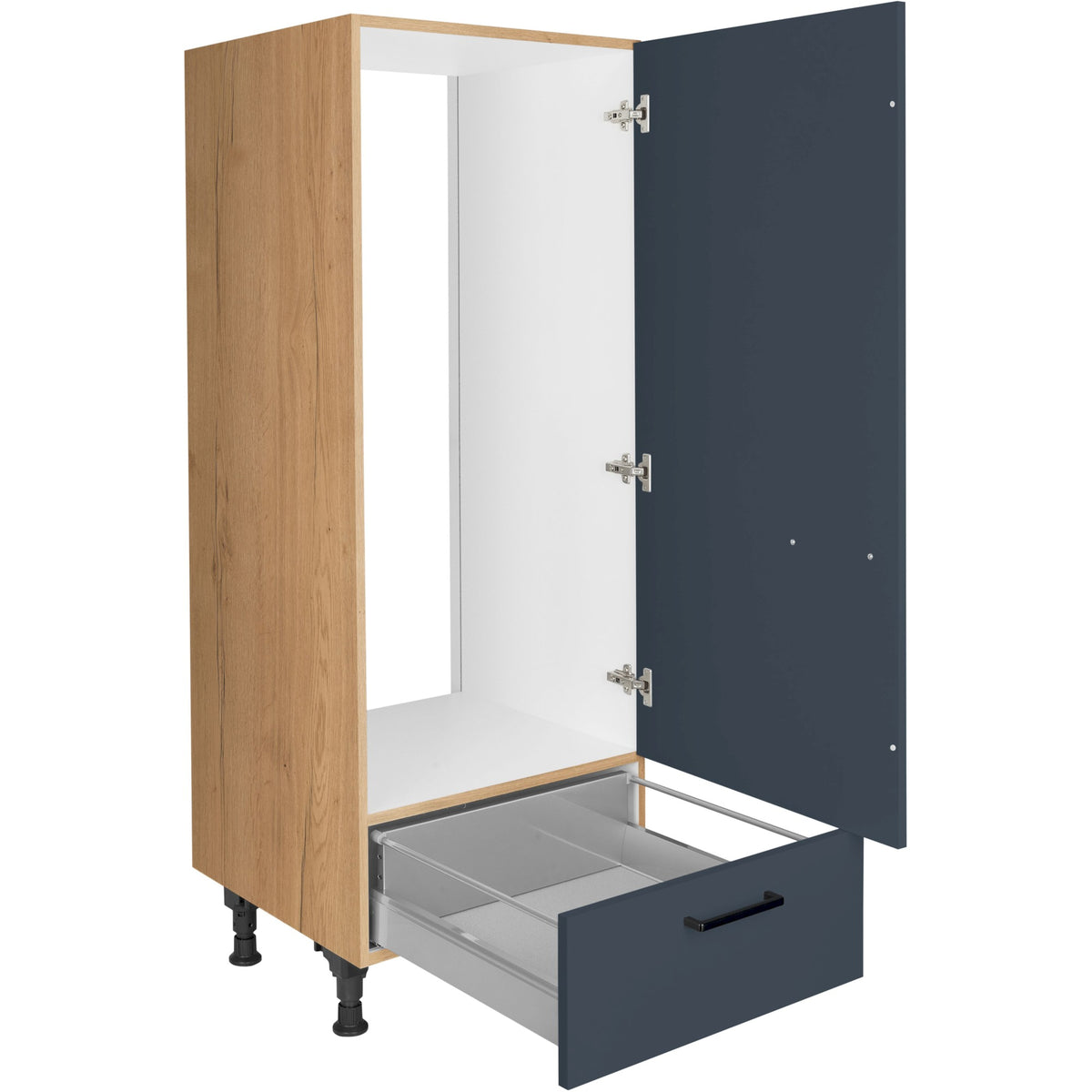 nobilia Geräte Umbau Kühlautomat G123S 60 cm Dunkel Blau Fjordblau Ultra Matt 966 Easytouch 945