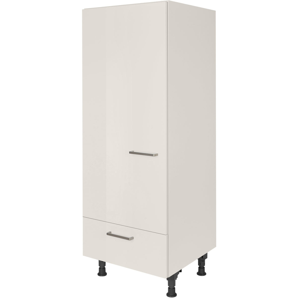 nobilia Geräte Umbau Kühlautomat G123S 60 cm Hell Grau Seiden grau Hoch Glanz 455 Flash 648