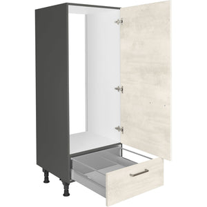 nobilia Geräte Umbau Kühlautomat G123S 60 cm Weiss Beton Grau Beige 891 Riva 371