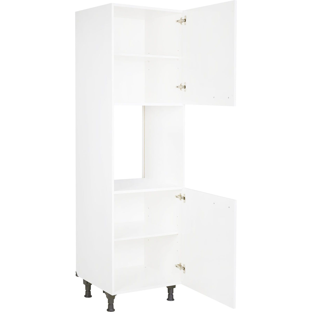 nobilia Hochschrank für Backofen GO-1 60cm 2-türig, 332 Weiß rechts, 2 Einlegeböden