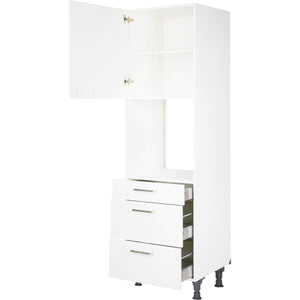 nobilia Hochschrank für Backofen und Mikrowelle GOS2A-1 60cm 1 Schublade, 2 Auszüge, 1 Tür links