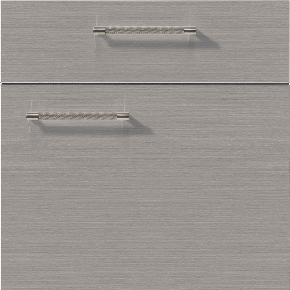 nobilia Küchen Frontüren Muster, Frontmuster - 808 Inox Stahl gebürstet Nachbildung 216 Möbelfront