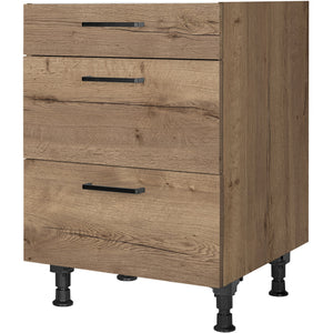 nobilia Kochstellenschrank KS2A60 60 cm Eiche Havanna Dunkel 402 Structura 382