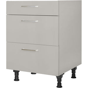 nobilia Kochstellenschrank KS2A60 60 cm Hellgrau Stein grau super matt 341 Touch 317