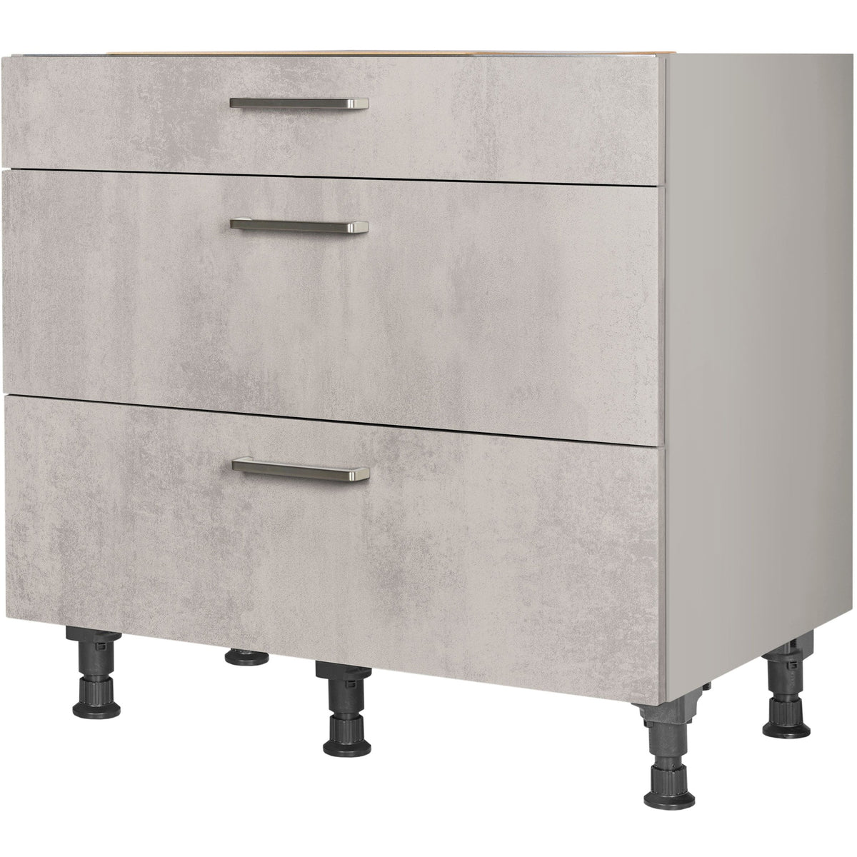 nobilia Kochstellenschrank KS2A90 90 cm Beton Grau Hellgrau Anthrazit 892 Riva 371