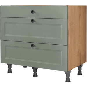 nobilia Kochstellenschrank KS2A90 90 cm Schilf Grün matt 776 Cascada 684