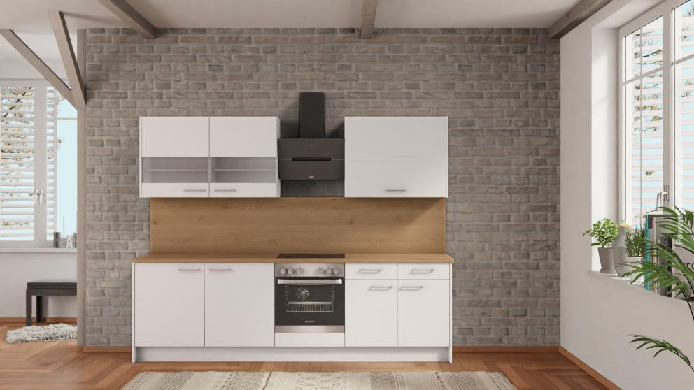 nobilia Küche Neuwied 270 cm Günstig Ab Werk Kaufen Eiche Provence mit Elektrogeräten