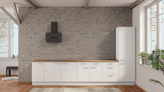 nobilia keukeneiland Rastatt 375 cm wit eik Sierra -- voordelig