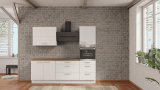 nobilia kitchen unit Schwerte on the Ruhr 240 cm white oak Sierra fitted kitchen --