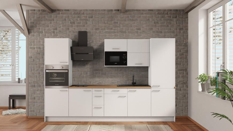 nobilia Küche Dormagen 330 cm Weiß matt mit preisen Eiche Provence günstig ab Werk kaufen