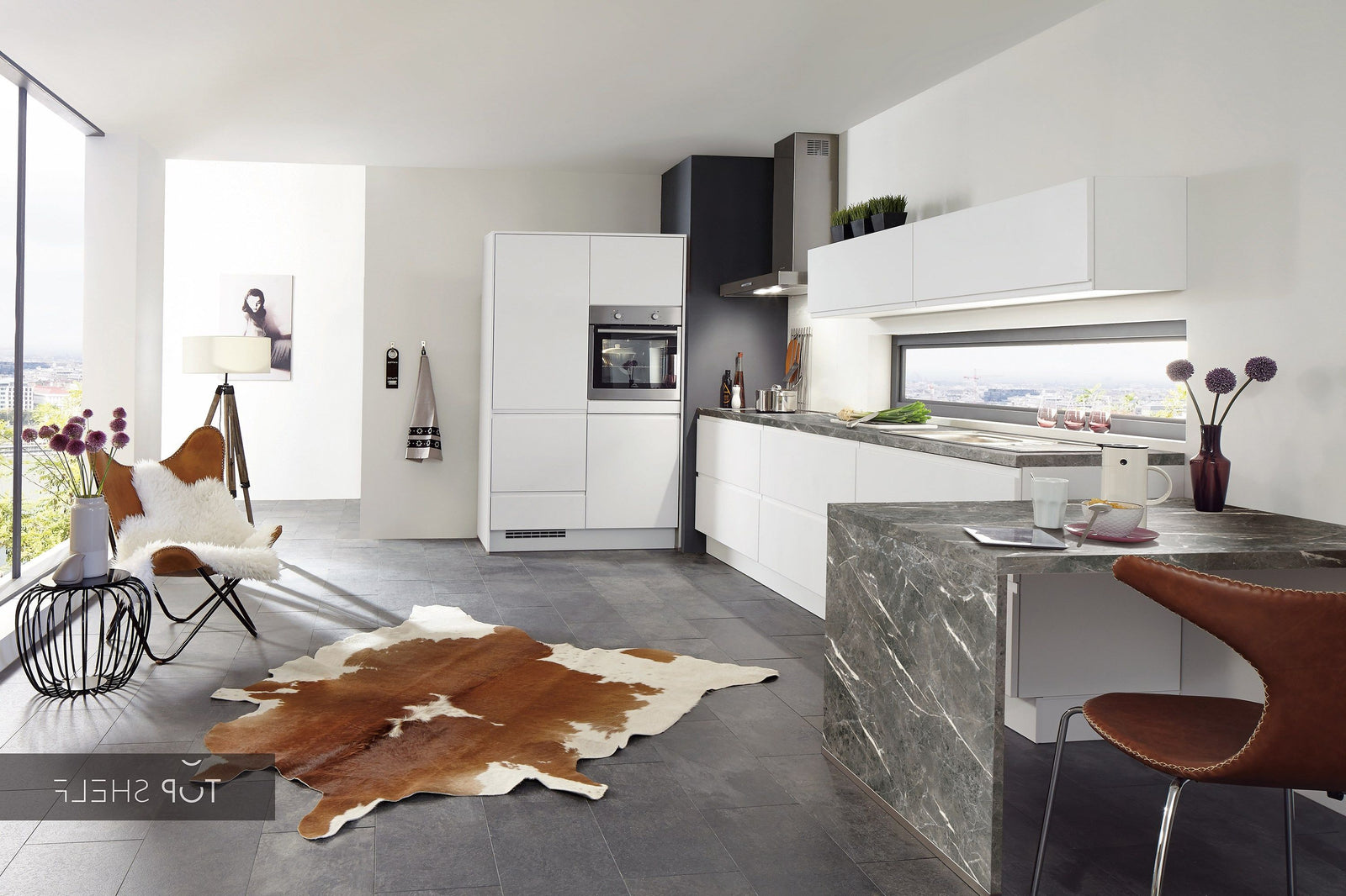 nobilia Küche Küchenzeile Inline 551 Lack Alpinweiß matt 480+120cm konfigurierbar mit E-Geräten