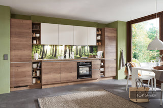 nobilia Cocina Structura 402 Roble Havanna 565 Decoración Forest sin tiradores 420 cm configurable - - sin electrodomésticos / no